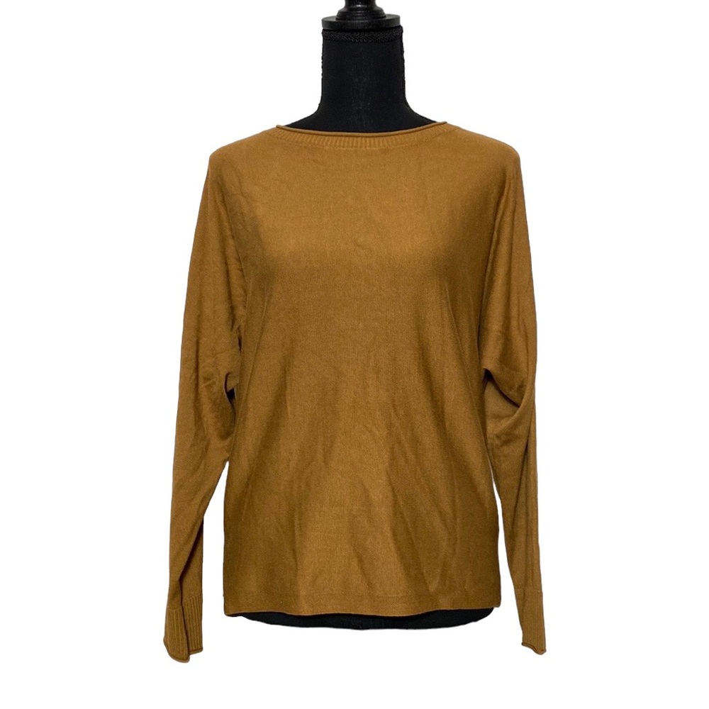 Brown Long Sleeve Knit Top XS